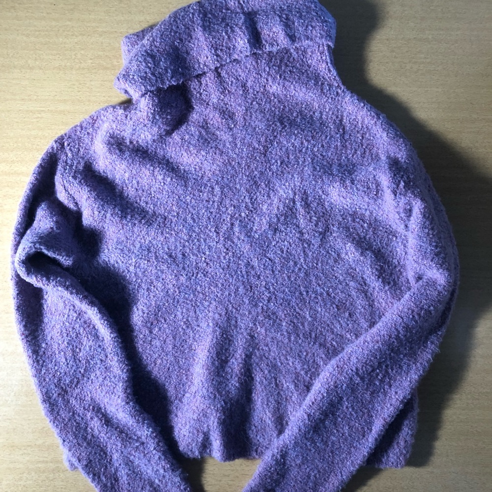 Free People Purple Turtleneck Sweater